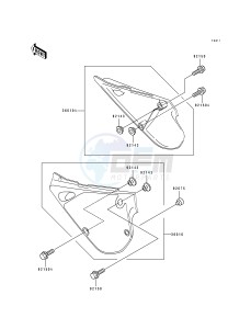 KX 80 R T [KX80 SMALL AND BIG WHEEL] (R1-T1) [KX80 SMALL AND BIG WHEEL] drawing SIDE COVER