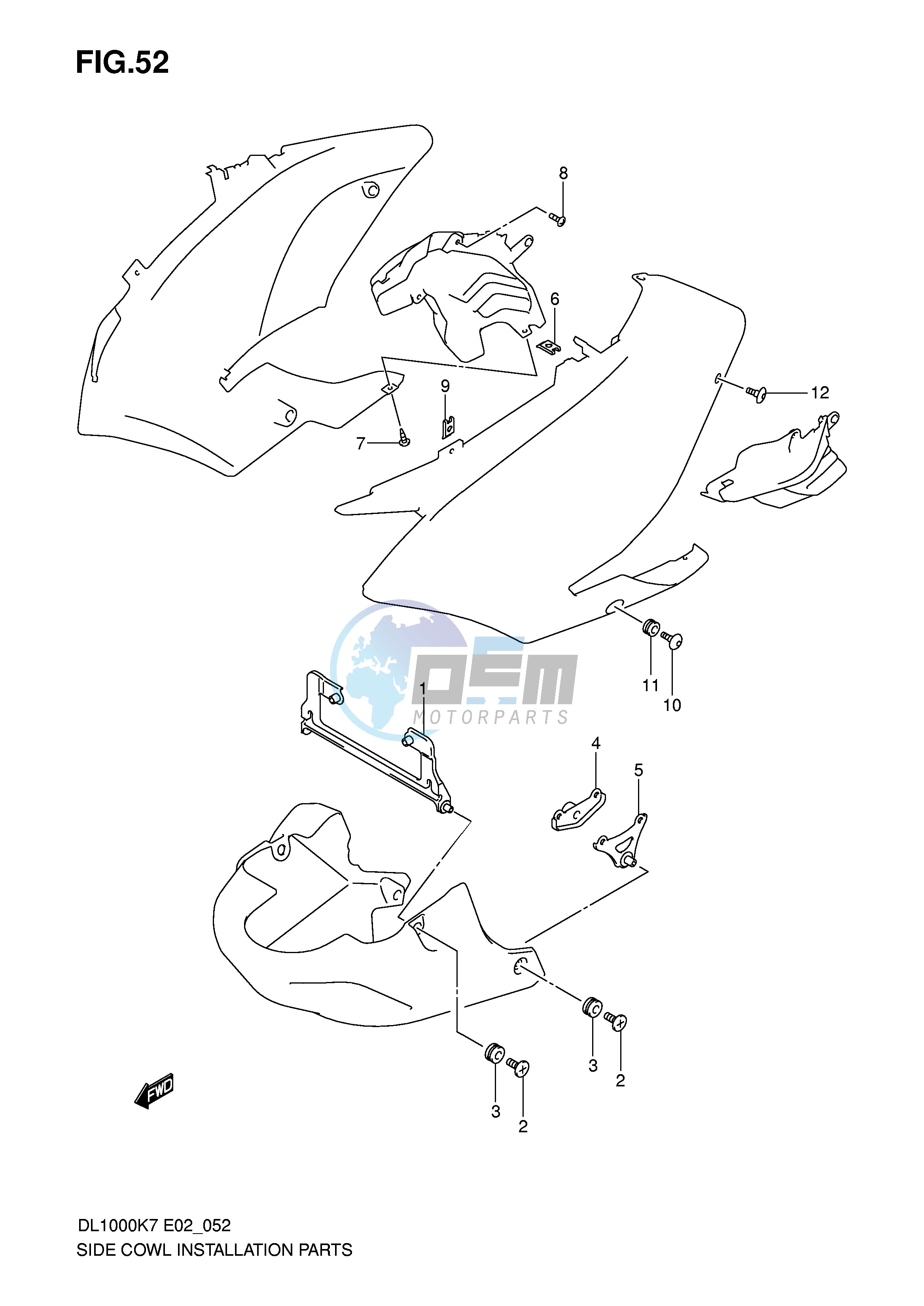 SIDE COWL INSTALLATION PARTS