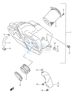 GSX750 (E4) drawing AIR CLEANER