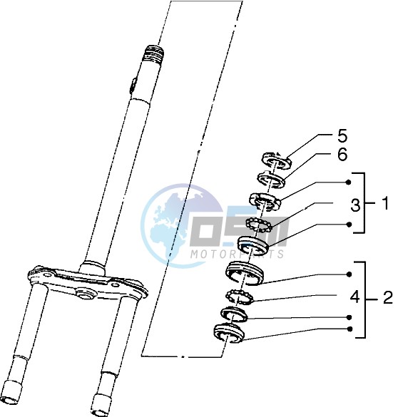 Steering bearing ball tracks