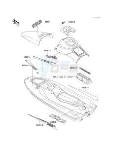 JS 750 B [750 SXI] (B1-B3 B3 CAN ONLY) [750 SXI] drawing DECALS-- JT750-B2- -