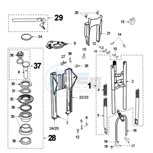 VOGUE V S2Y EU drawing FRONT FORK / STEERINGHEAD