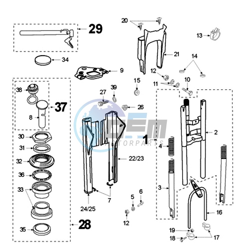 FRONT FORK / STEERINGHEAD