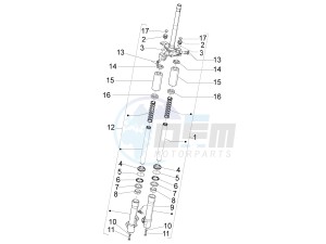 Liberty 150 4t 2v ie e3 (Vietnam) drawing Fork components (Kayaba)