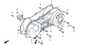 SH50 SH FIFTY drawing LEFT SIDE COVER