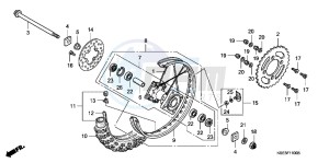 CRF150RBC drawing REAR WHEEL