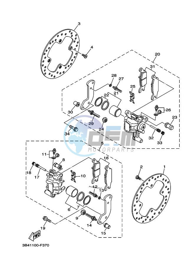 REAR BRAKE CALIPER