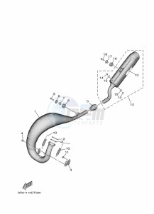 YZ65 (BR8A) drawing EXHAUST