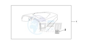 CBR125RWA Germany - (G / WH) drawing REAR SEAT COWL - WHITE