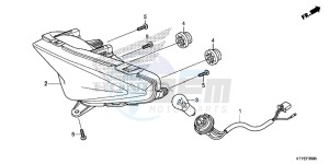 CBR125RTF CBR125RT UK - (E) drawing TAILLIGHT