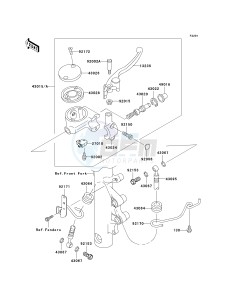 VN 800 G [VULCAN 800 DRIFTER] (E1-E5) [VULCAN 800 DRIFTER] drawing FRONT MASTER CYLINDER