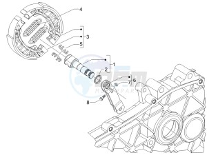 Liberty 125 4t e3 drawing Rear brake - Brake jaw