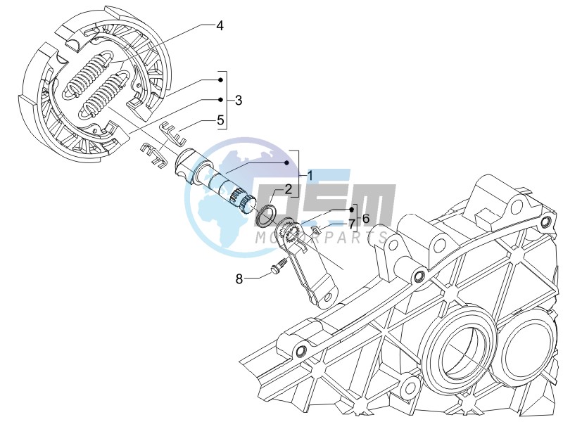 Rear brake - Brake jaw