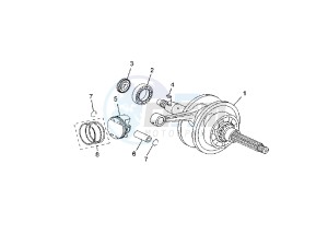 YP R X-MAX 125 drawing CRANKSHAFT - PISTON