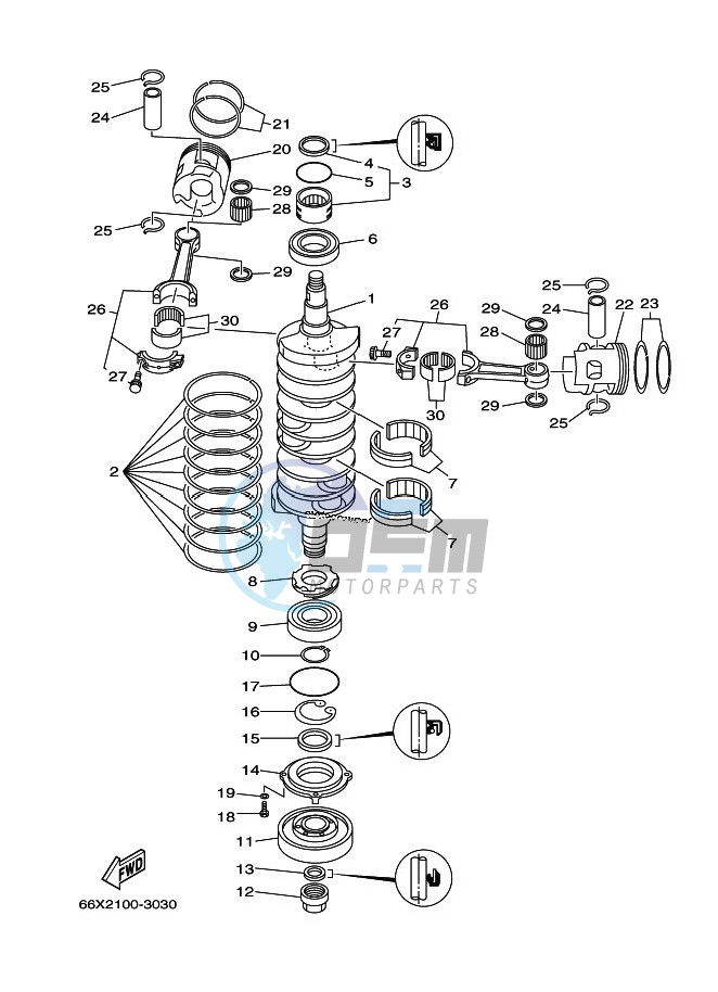 CRANKSHAFT--PISTON