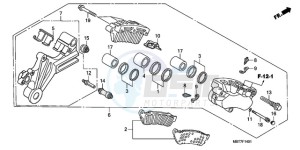 XL1000VA9 Europe Direct - (ED / ABS) drawing REAR BRAKE CALIPER (XL1000VA)