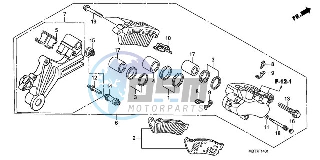 REAR BRAKE CALIPER (XL1000VA)