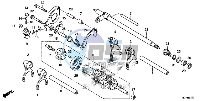 GEARSHIFT DRUM (VFR1200XD/ XDA/ XDS)