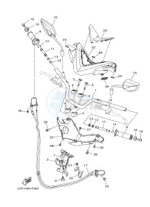 GPD125A GPD125-A NMAX125 (2DS1 2DS5) drawing STEERING HANDLE & CABLE