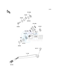 EJ 650 A [W650] (A2-A4 A4 CAN ONLY) W650 drawing GEAR CHANGE MECHANISM