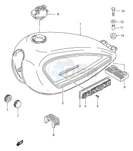 GN250 (E2) drawing FUEL TANK (MODEL Y)