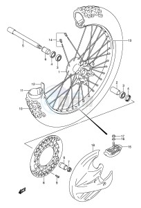 RM250 (E3-E28) drawing FRONT WHEEL (RM250K5 K6)