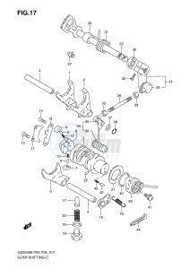 GZ250 (P3) drawing GEAR SHIFTING