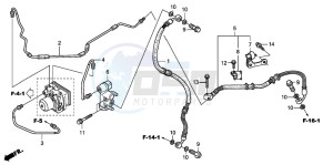 FES125 S-WING drawing REAR BRAKE PIPE (FES125A)(FES150A)