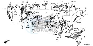 CRF1000AG CRF1000 - Africa Twin - ABS Europe Direct - (ED) drawing MIDDLE COWL