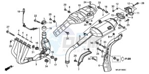 CBR600RA9 UK - (E / ABS) drawing EXHAUST MUFFLER