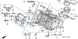 VFR800A9 Europe Direct - (ED / ABS MME) drawing CYLINDER HEAD (FRONT)