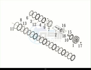 MAXSYM TL 508 (TL50W2-EU) (M2) drawing CLUTCH / MAXSYM TL 508 (TL50W2-EU) (M2)