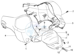 LX 50 4T drawing Speedometer Kms. - handlebar covers