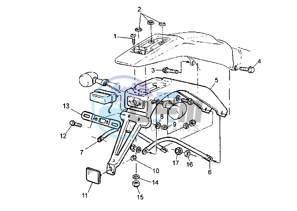 BRACKET, LICENCE EURO KIT