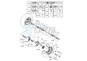 YFM FW KODIAK 400 drawing FRONT WHEEL