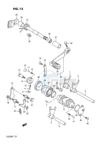 TS200R (E4) drawing GEAR SHIFTING