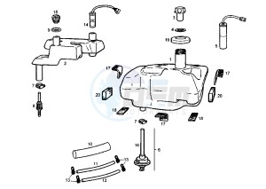 ATLANTIS - 100 cc drawing FUEL AND OIL TANK