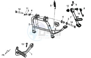 ALLO GT 25KMH 50 drawing CENTRAL STAND -SIDE STAND- KICKSTARTER PEDAL