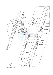 TT-R125 TT-R125LWE (19CT 19CU) drawing FRONT FORK