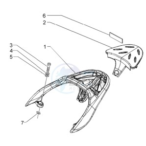 Beverly 125 drawing Rear carrier