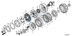 TRX500FM1E TRX500FM1 Europe Direct - (ED) drawing CLUTCH