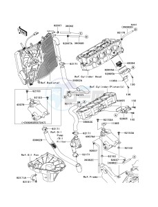 ZX636 C [NINJA ZX-6R] (C6F) D6F drawing WATER PIPE