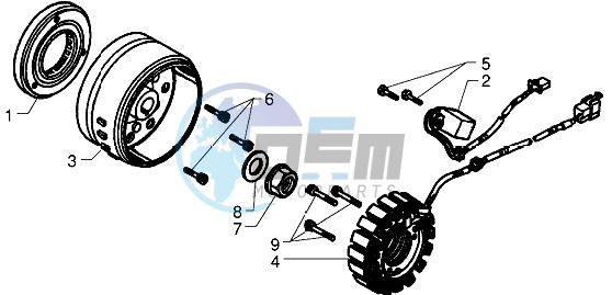 Flywheel magneto