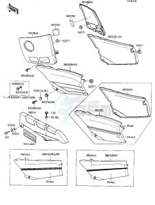 ZX 600 C [NINJA 600R] (C1-C2) [NINJA 600R] drawing SIDE COVERS_CHAIN COVER