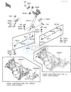 KLF 300 A [BAYOU 300] (A1) [BAYOU 300] drawing FRAME_STEERING