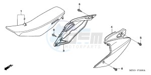 CRF450XB drawing SEAT/ SIDE COVER