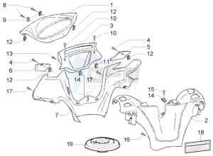 X9 500 Evolution (USA) drawing Handlebar Coverings