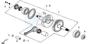 GTS 125I ABS-SNS EURO4 L7 drawing CRANKSHAFT  / PISTON / PISTON RING