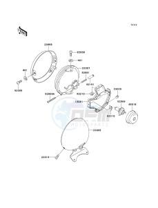 VN 800B [VULCAN 800 CLASSIC] (B6-B9) [VULCAN 800 CLASSIC] drawing HEADLIGHT-- S- -