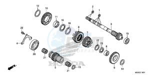 NC700SDC drawing TRANSMISSION (NC700SD) (MAINSHAFT)